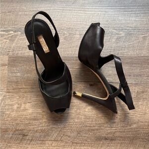 Guess Black Stiletto Heels with Ankle Strap